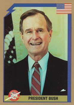 1991 America's Major Players Desert Storm Weapon Profiles #4 President Bush Front