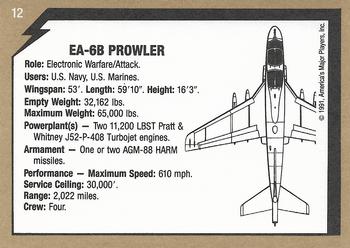1991 America's Major Players Desert Storm Weapon Profiles #12 EA-6B Prowler Back