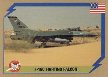 1991 America's Major Players Desert Storm Weapon Profiles #17 F-16C Fighting Falcon Front