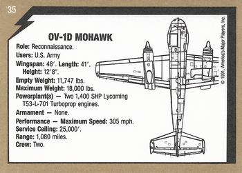 1991 America's Major Players Desert Storm Weapon Profiles #35 OV-1D Mohawk Back