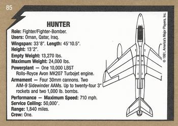 1991 America's Major Players Desert Storm Weapon Profiles #85 Hunter Back