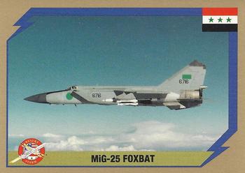 1991 America's Major Players Desert Storm Weapon Profiles #96 MiG-25 Foxbat Front