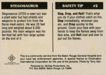 1990 McDag Baton Rouge General Medical Center Prehistoric Animals #2 Stegosaurus Back