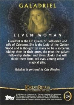 2001 Topps Lord of the Rings: The Fellowship of the Ring - Preview (Aus & NZ exclusive) #C14 Galadriel Back