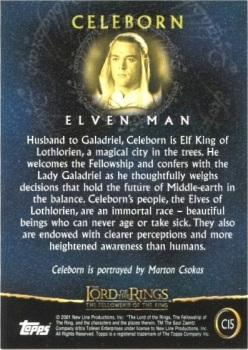 2001 Topps Lord of the Rings: The Fellowship of the Ring - Preview (Aus & NZ exclusive) #C15 Celeborn Back