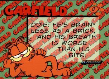 1995 Krome Garfield #8 Odie: Brainless Back
