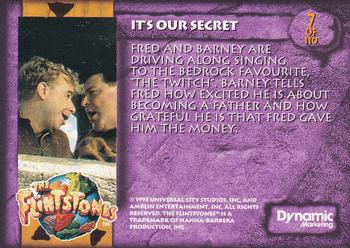 1993 Dynamic Marketing The Flintstones #7 It’s Our Secret Back
