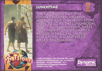 1993 Dynamic Marketing The Flintstones #19 Lunchtime Back