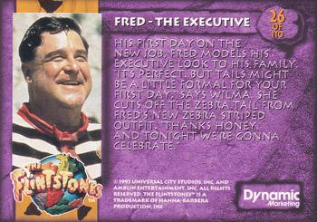 1993 Dynamic Marketing The Flintstones #26 Fred – The Executive Back