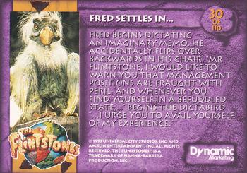 1993 Dynamic Marketing The Flintstones #30 Fred Settles In Back