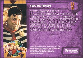 1993 Dynamic Marketing The Flintstones #35 You’re Fired! Back