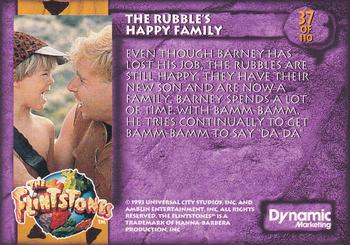 1993 Dynamic Marketing The Flintstones #37 The Rubble’s Happy Family Back