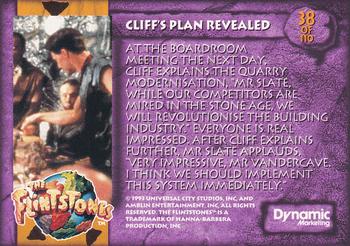 1993 Dynamic Marketing The Flintstones #38 Cliff’s Plan is Revealed Back