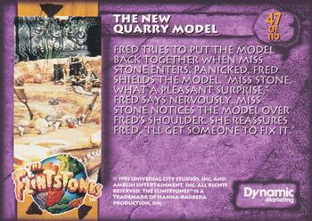 1993 Dynamic Marketing The Flintstones #47 The New Quarry Model Back