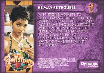 1993 Dynamic Marketing The Flintstones #48 He May Be Trouble Back