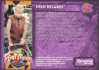 1993 Dynamic Marketing The Flintstones #52 Fred Relaxes Back
