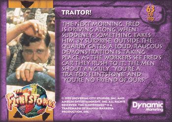 1993 Dynamic Marketing The Flintstones #63 Traitor! Back
