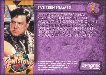 1993 Dynamic Marketing The Flintstones #64 I’ve Been Framed Back