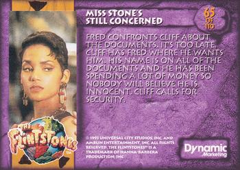1993 Dynamic Marketing The Flintstones #65 Miss Stone’s Still Concerned Back