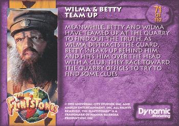 1993 Dynamic Marketing The Flintstones #71 Wilma & Betty Team Up Back