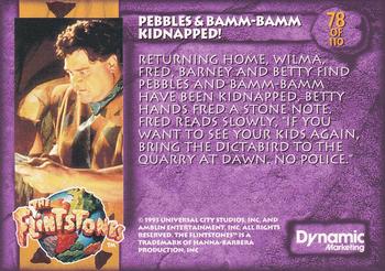 1993 Dynamic Marketing The Flintstones #78 Pebbles & Bamm-Bamm Kidnapped! Back