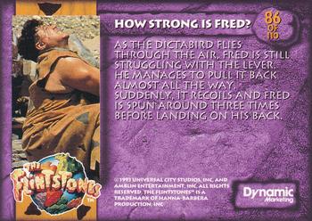 1993 Dynamic Marketing The Flintstones #86 How Strong is Fred? Back