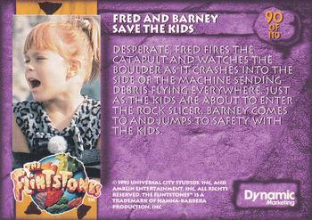 1993 Dynamic Marketing The Flintstones #90 Fred and Barney Save the Kids Back
