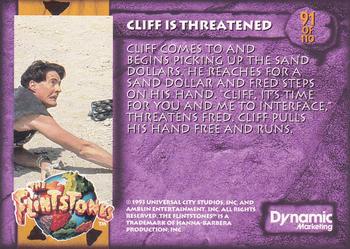 1993 Dynamic Marketing The Flintstones #91 Cliff is Threatened Back