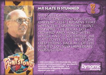 1993 Dynamic Marketing The Flintstones #95 Mr Slate is Stunned Back