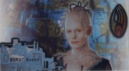 1996 SkyBox Star Trek: First Contact - Techno-Cell Borg #B7 Borg Queen Front