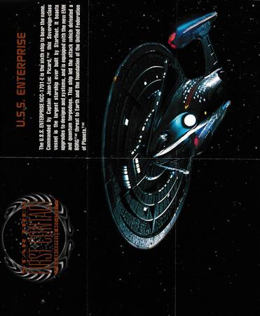 1996 SkyBox Star Trek: First Contact - Ships' Blueprint Posters #S1 U.S.S. Enterprise Front