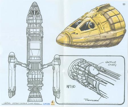 1996 SkyBox Star Trek: First Contact - Ships' Blueprint Posters #S3 Phoenix Back