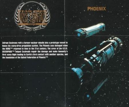 1996 SkyBox Star Trek: First Contact - Ships' Blueprint Posters #S3 Phoenix Front