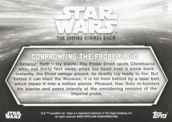 2019 Topps Star Wars Black & White: The Empire Strikes Back - Blue Hue Shift #17 Confronting the Probe Droid Back