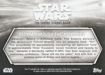2019 Topps Star Wars Black & White: The Empire Strikes Back - Blue Hue Shift #38 Escape through the Asteroids Back
