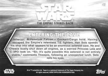 2019 Topps Star Wars Black & White: The Empire Strikes Back - Blue Hue Shift #43 Entering The Cave Back