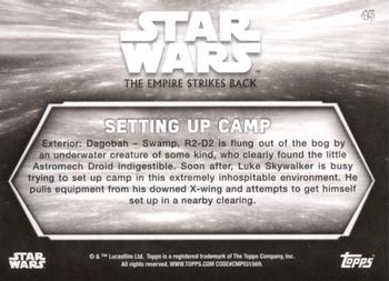 2019 Topps Star Wars Black & White: The Empire Strikes Back - Blue Hue Shift #45 Setting up Camp Back