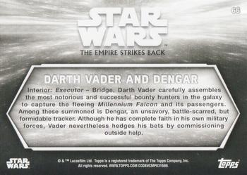 2019 Topps Star Wars Black & White: The Empire Strikes Back - Blue Hue Shift #66 Darth Vader and Dengar Back