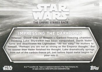 2019 Topps Star Wars Black & White: The Empire Strikes Back - Blue Hue Shift #126 Impressing the Dark Lord Back