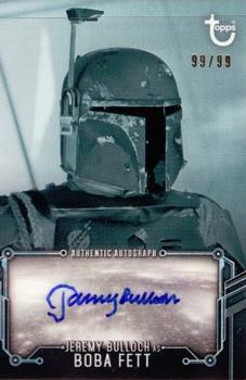 2019 Topps Star Wars Black & White: The Empire Strikes Back - Autographs Blue Hue Shift #NNO Jeremy Bulloch Front