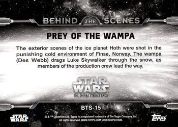 2019 Topps Star Wars Black & White: The Empire Strikes Back - Behind The Scenes #BTS-15 Prey of the Wampa Back