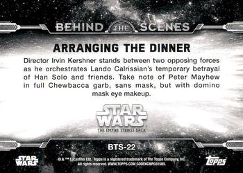 2019 Topps Star Wars Black & White: The Empire Strikes Back - Behind The Scenes #BTS-22 Arranging the Dinner Back