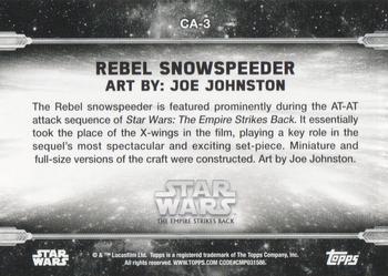 2019 Topps Star Wars Black & White: The Empire Strikes Back - Concept Art #CA-3 Rebel Snowspeeder Back