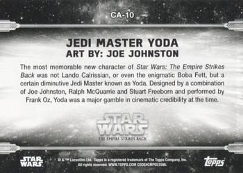 2019 Topps Star Wars Black & White: The Empire Strikes Back - Concept Art #CA-10 Jedi Master Yoda Back