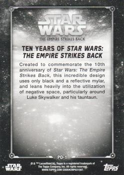 2019 Topps Star Wars Black & White: The Empire Strikes Back - Posters #PO-1 Ten years of Star Wars: The Empire Strikes Back Back
