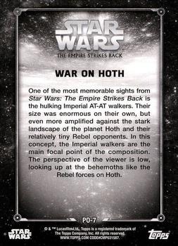 2019 Topps Star Wars Black & White: The Empire Strikes Back - Posters #PO-7 War on Hoth Back