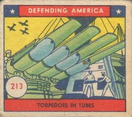 1941 W.S. Corp Defending America (R40) #213 Torpedoes in Tubes Front