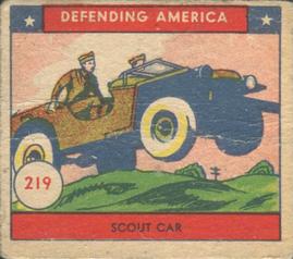 1941 W.S. Corp Defending America (R40) #219 Scout Car Front