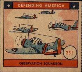1941 W.S. Corp Defending America (R40) #231 Observation Squadron Front