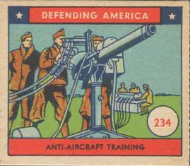 1941 W.S. Corp Defending America (R40) #234 Anti-Aircraft Training Front